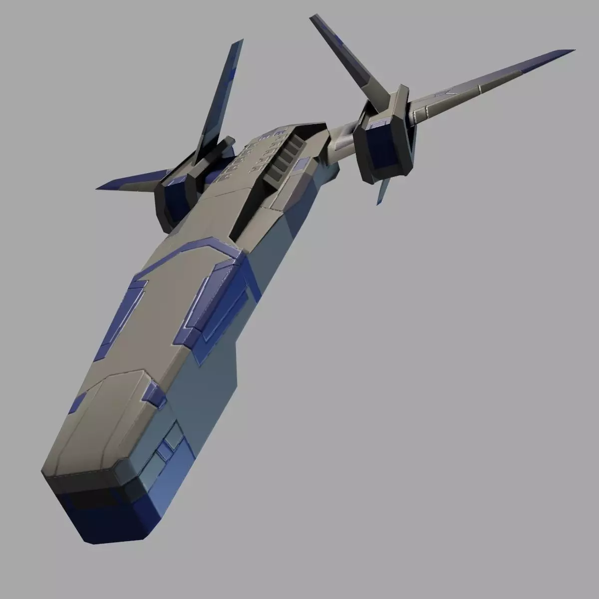 StarShip star wars fighter jet Low-poly 3D model