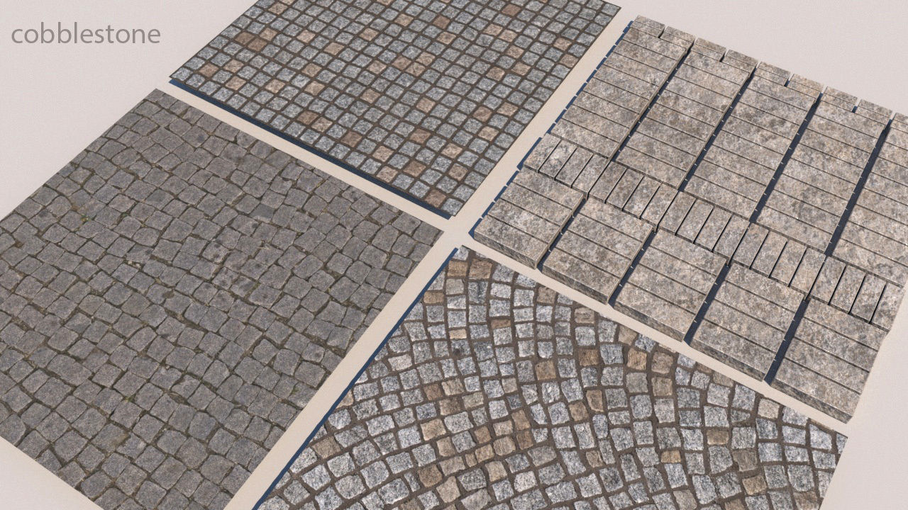 landscape pathways Low-poly 3D model_13