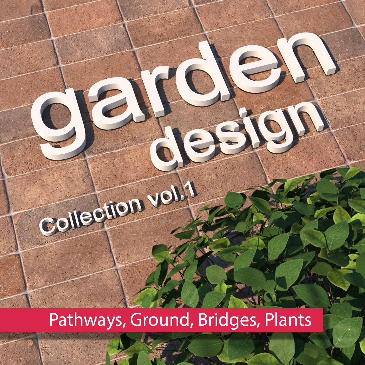 landscape pathways Low-poly 3D model_32