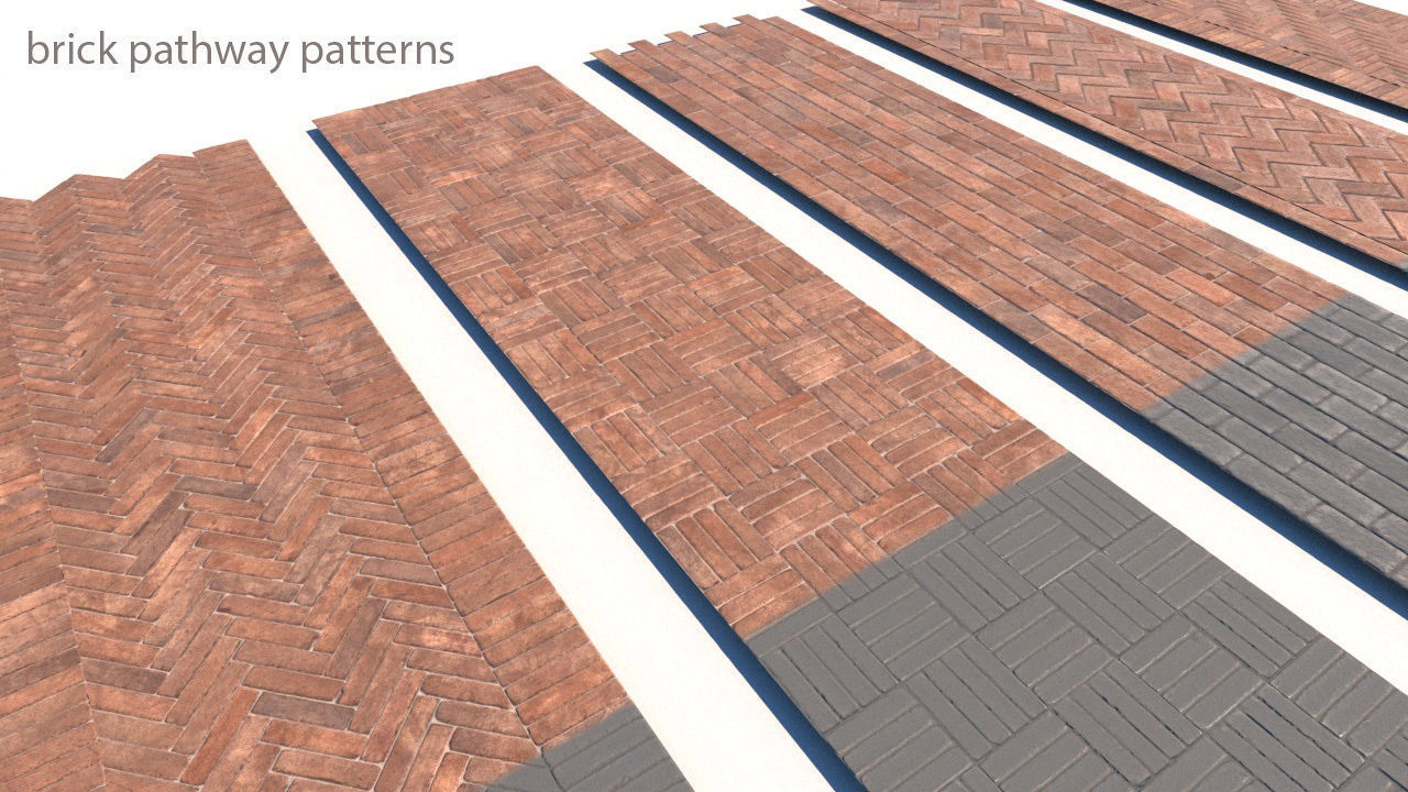 landscape pathways Low-poly 3D model_11