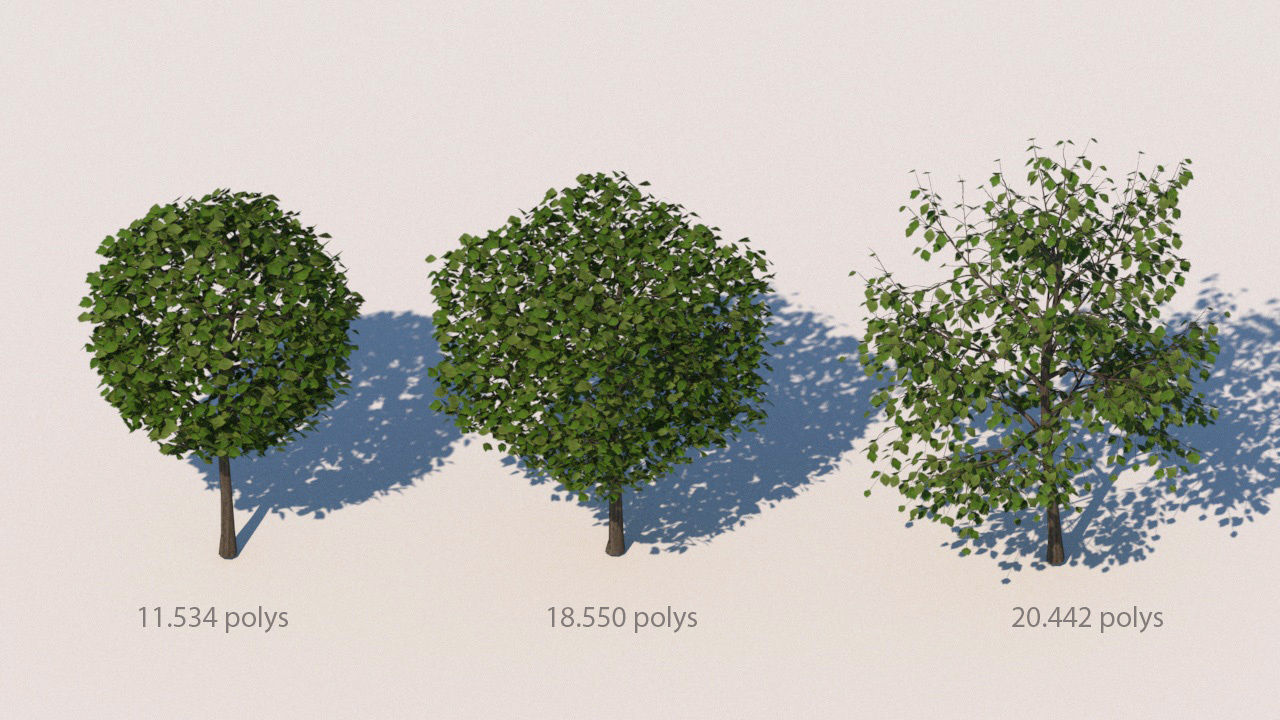 landscape pathways Low-poly 3D model_30
