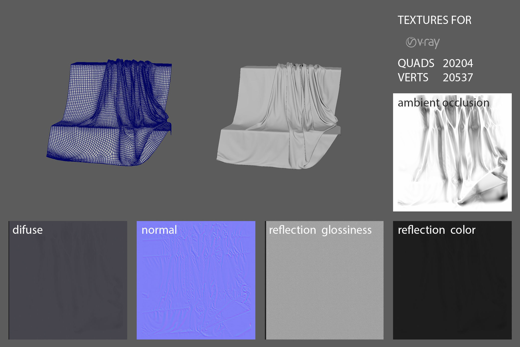 Presentation Cloth Set  3D model_7