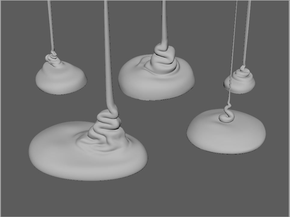 Flowing Paint Set 3D model_1