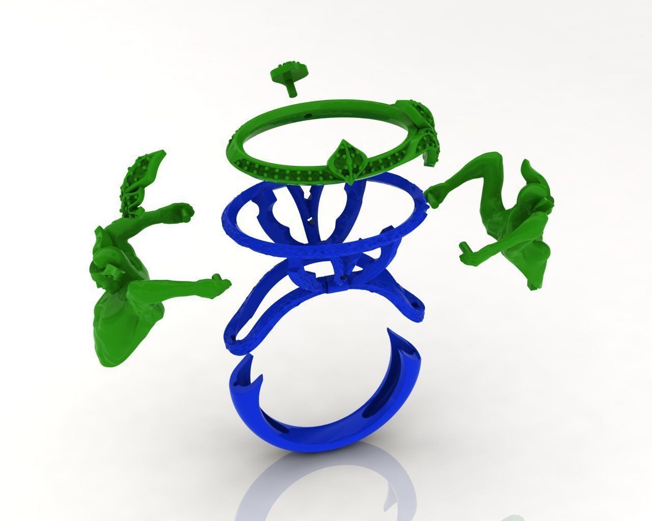 Atlantis Ring 3D print model_7