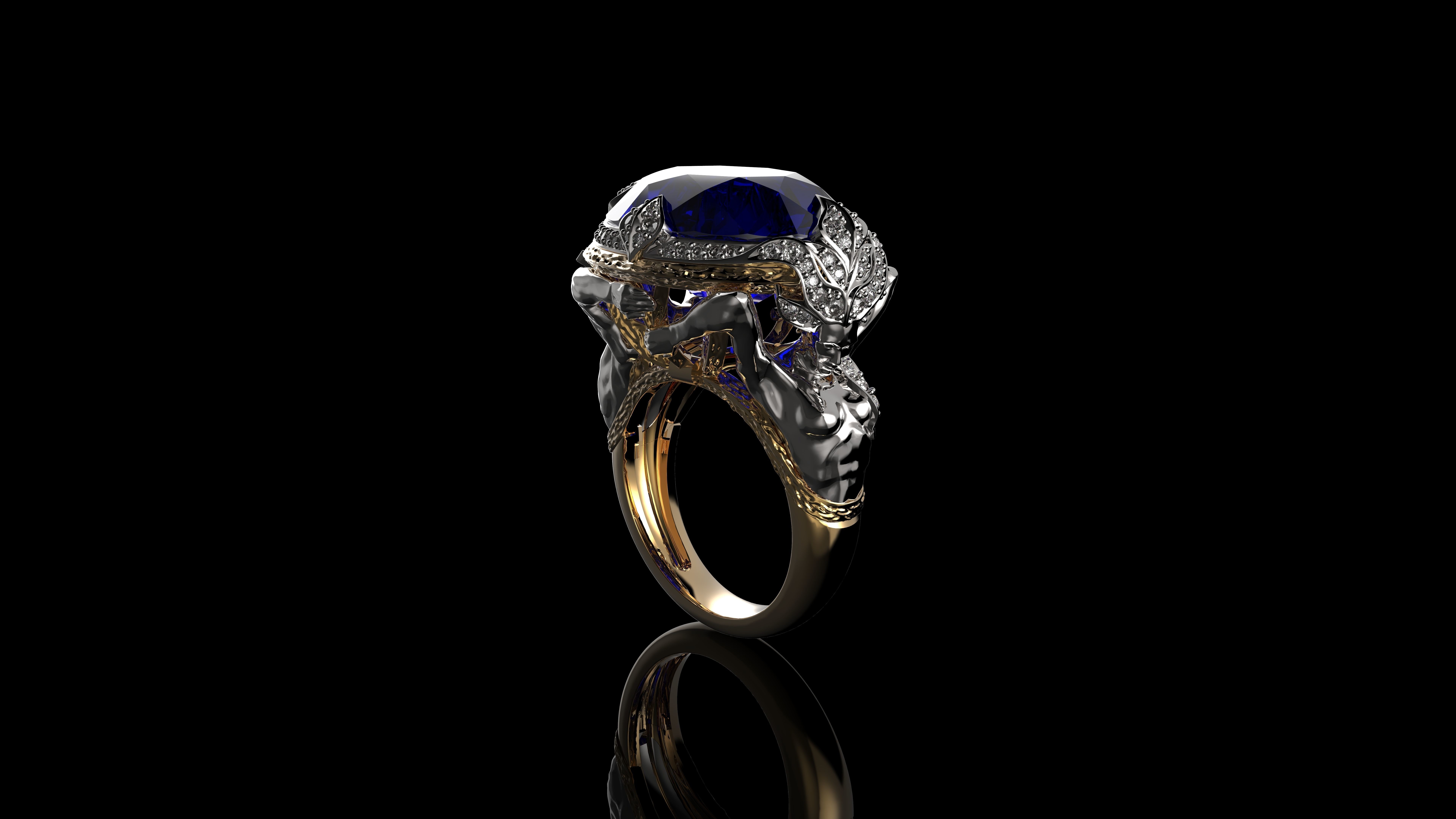 Atlantis Ring 3D print model_2