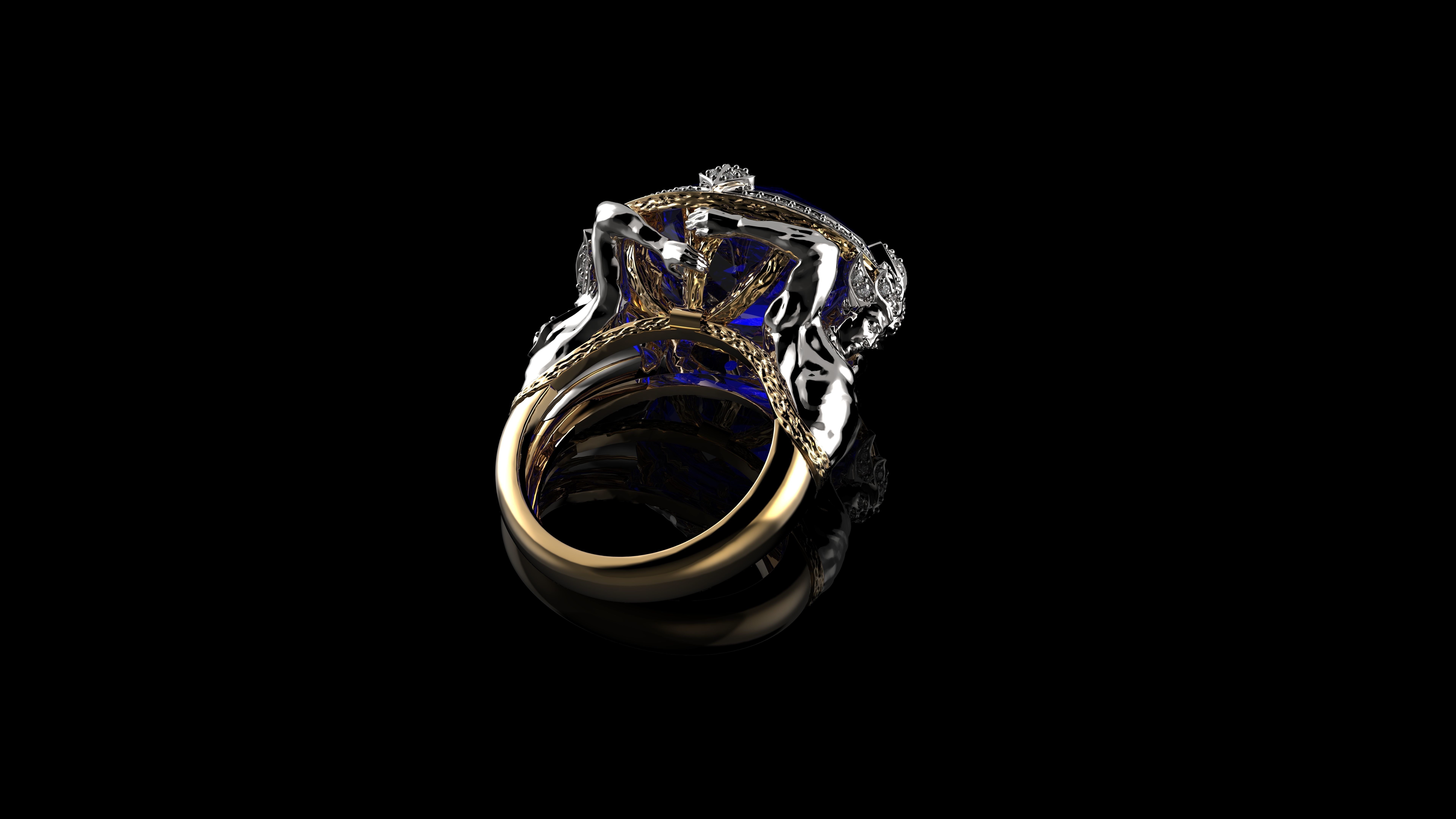 Atlantis Ring 3D print model_5