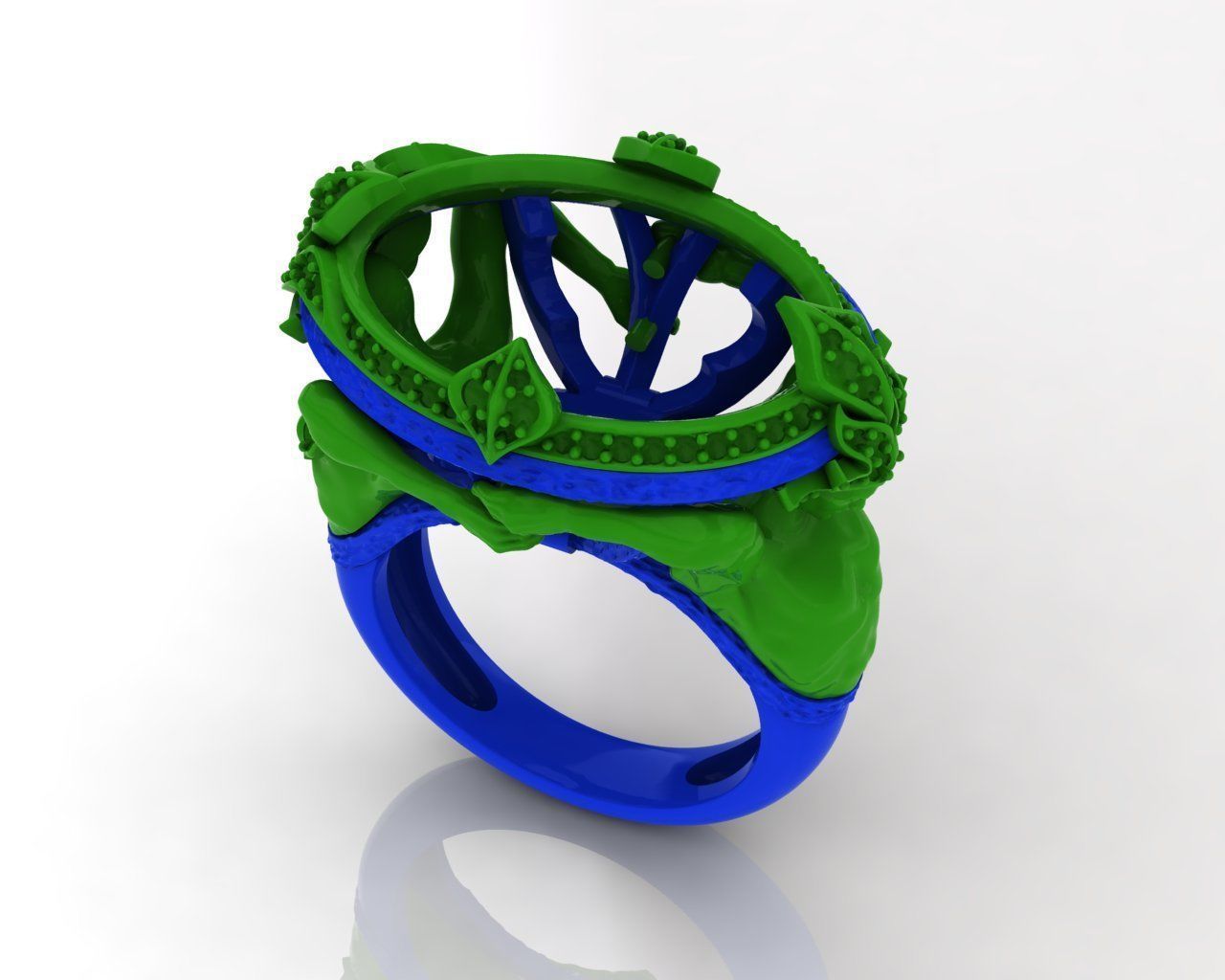 Atlantis Ring 3D print model_6