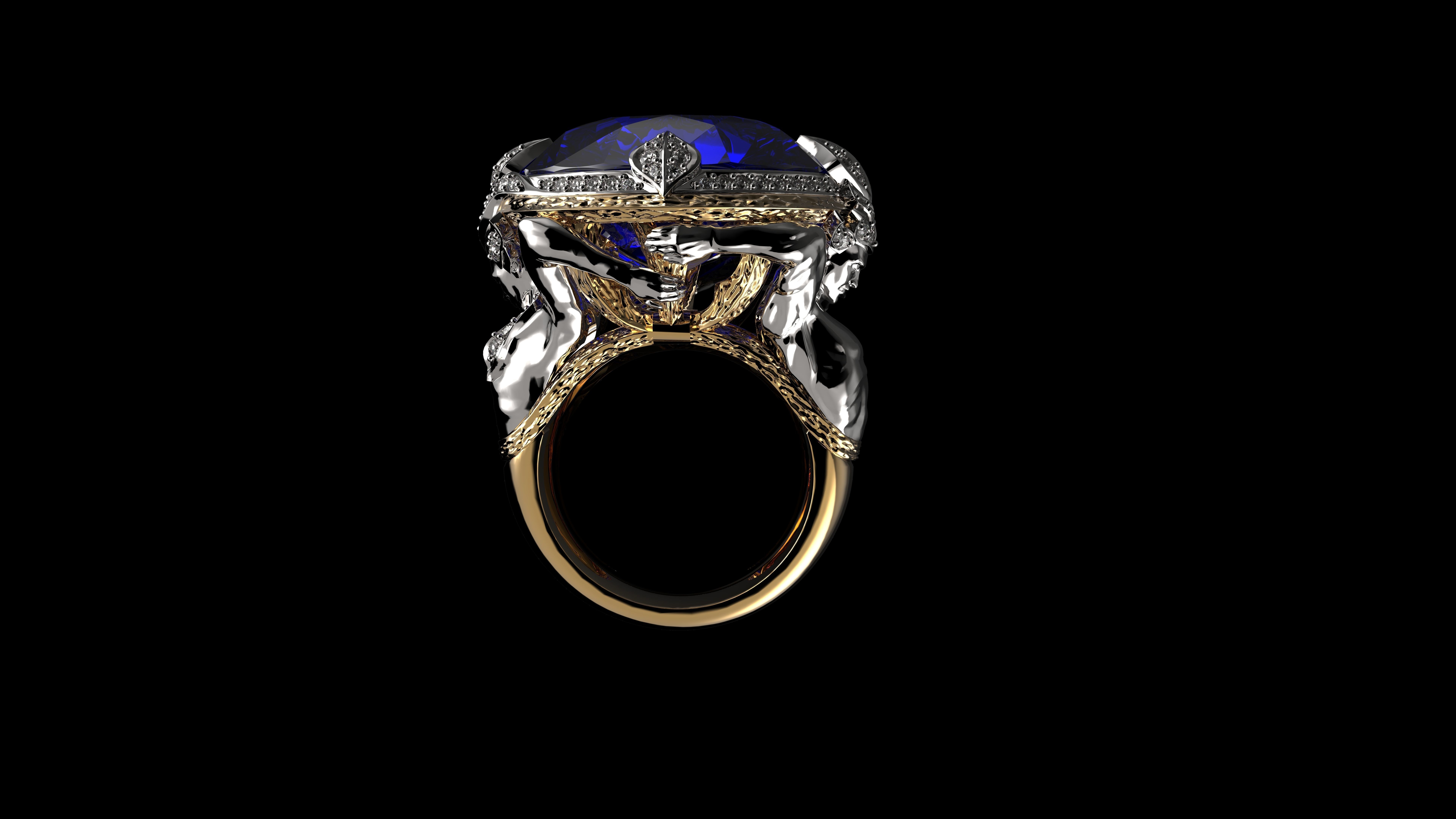 Atlantis Ring 3D print model_4