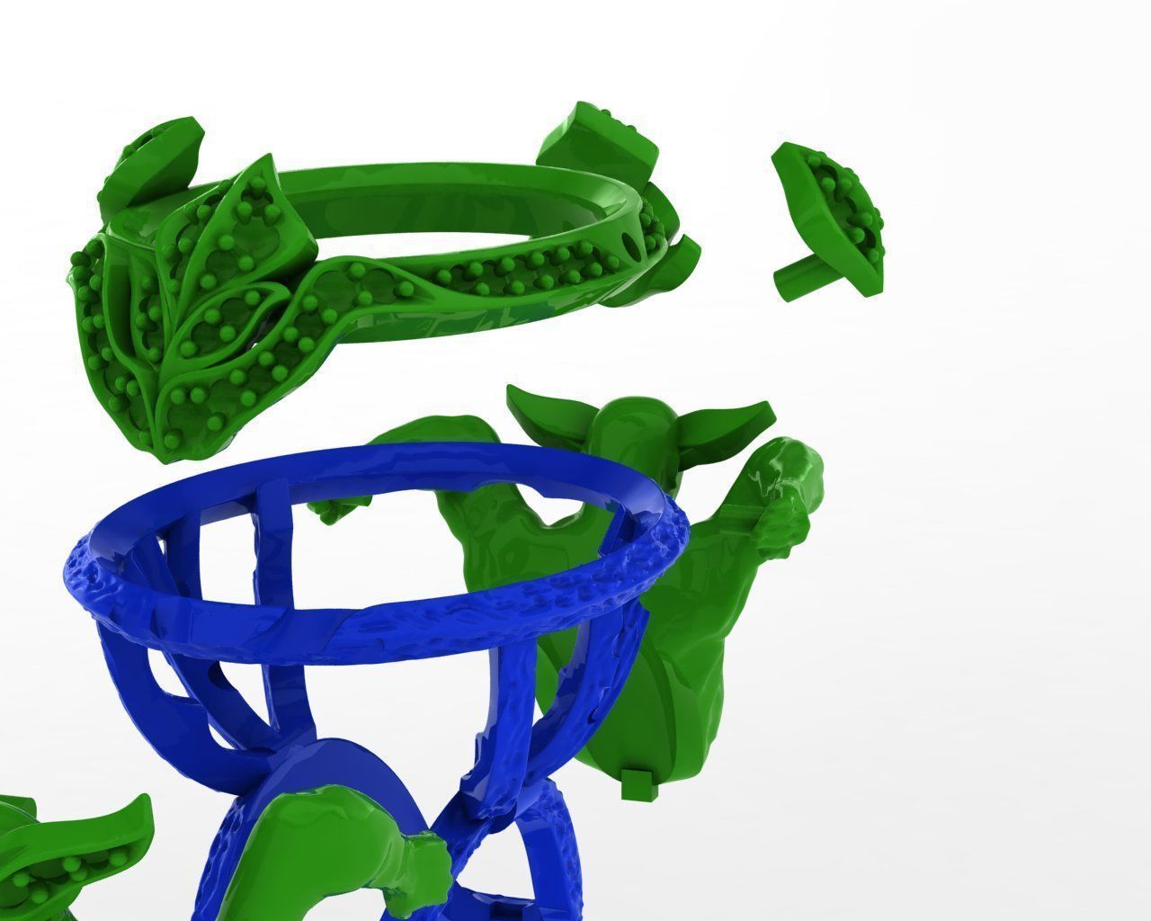 Atlantis Ring 3D print model_8