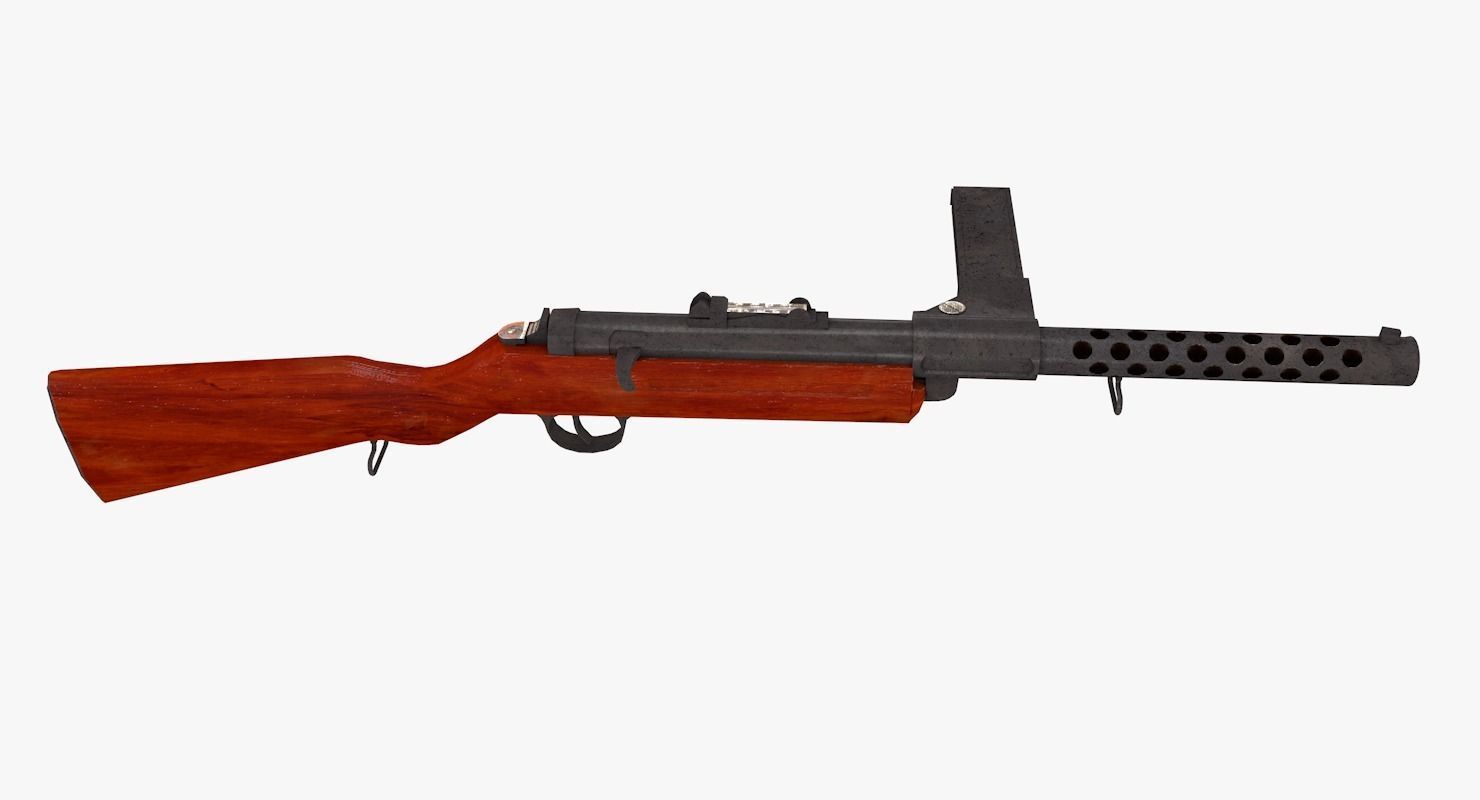 mp28 model world war ii rifle Low-poly 3D model_2