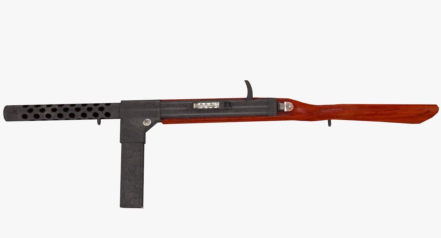 mp28 model world war ii rifle Low-poly 3D model_3