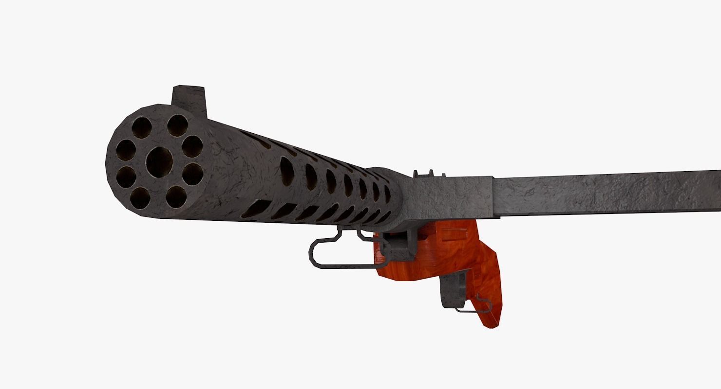 mp28 model world war ii rifle Low-poly 3D model_1