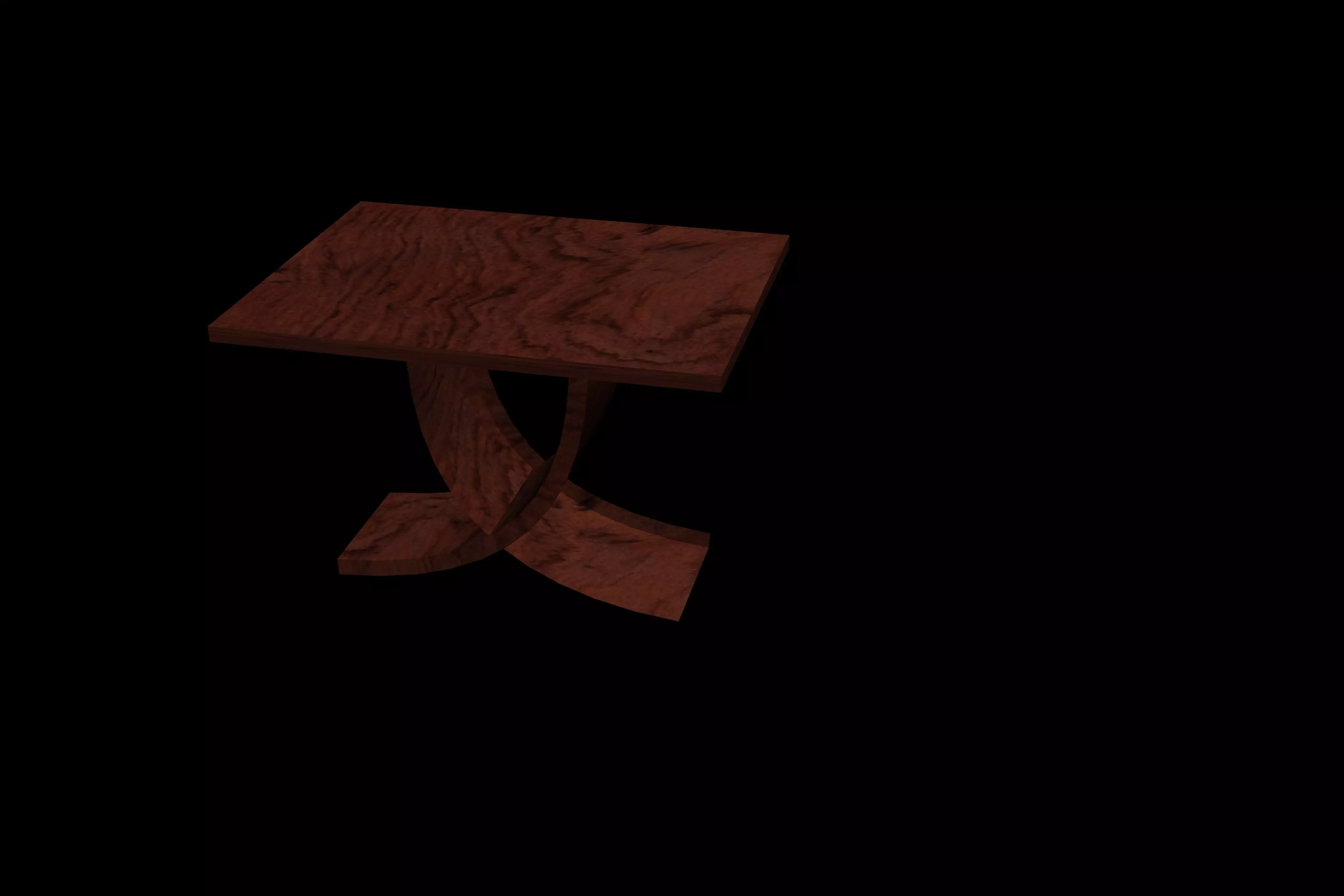 coffee table Low-poly 3D model_0