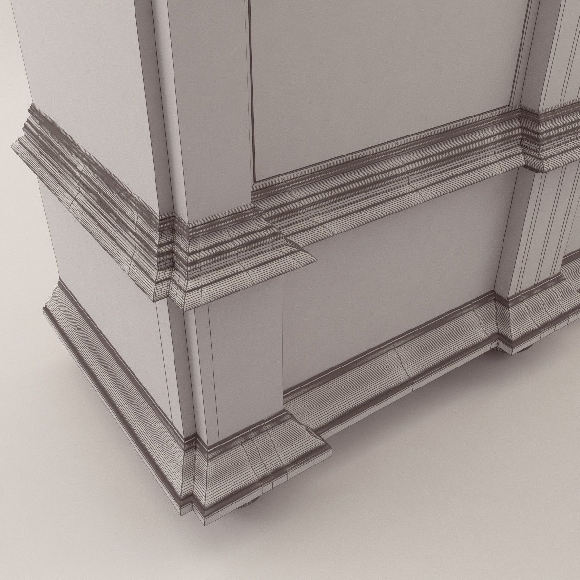 Baroque cupboard - Germany 1720 - Georg Britsch 3D model_4