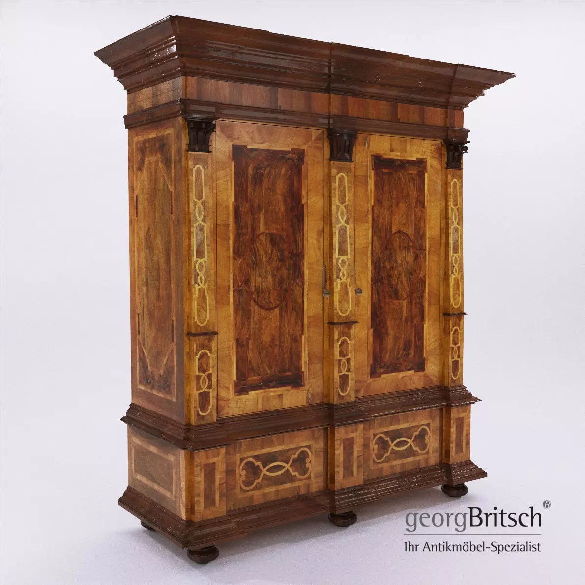 Baroque cupboard - Germany 1720 - Georg Britsch 3D model_0