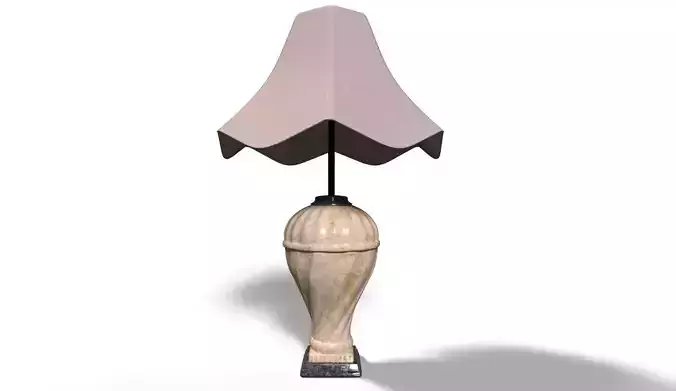 Marble and Granite based Lamp 3D model