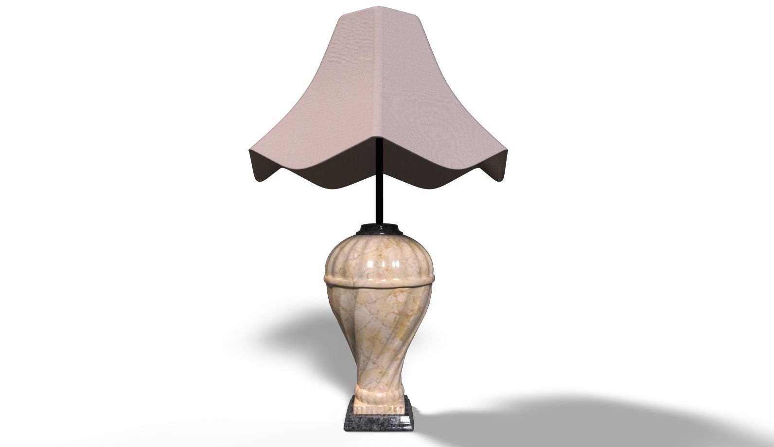 Marble and Granite based Lamp 3D model