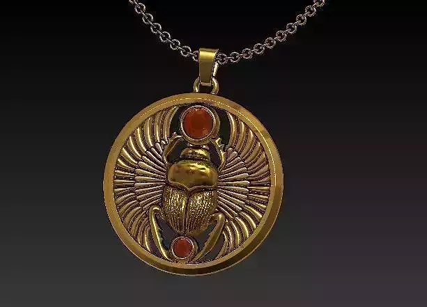 scarab egyptian pendant 3D print model
