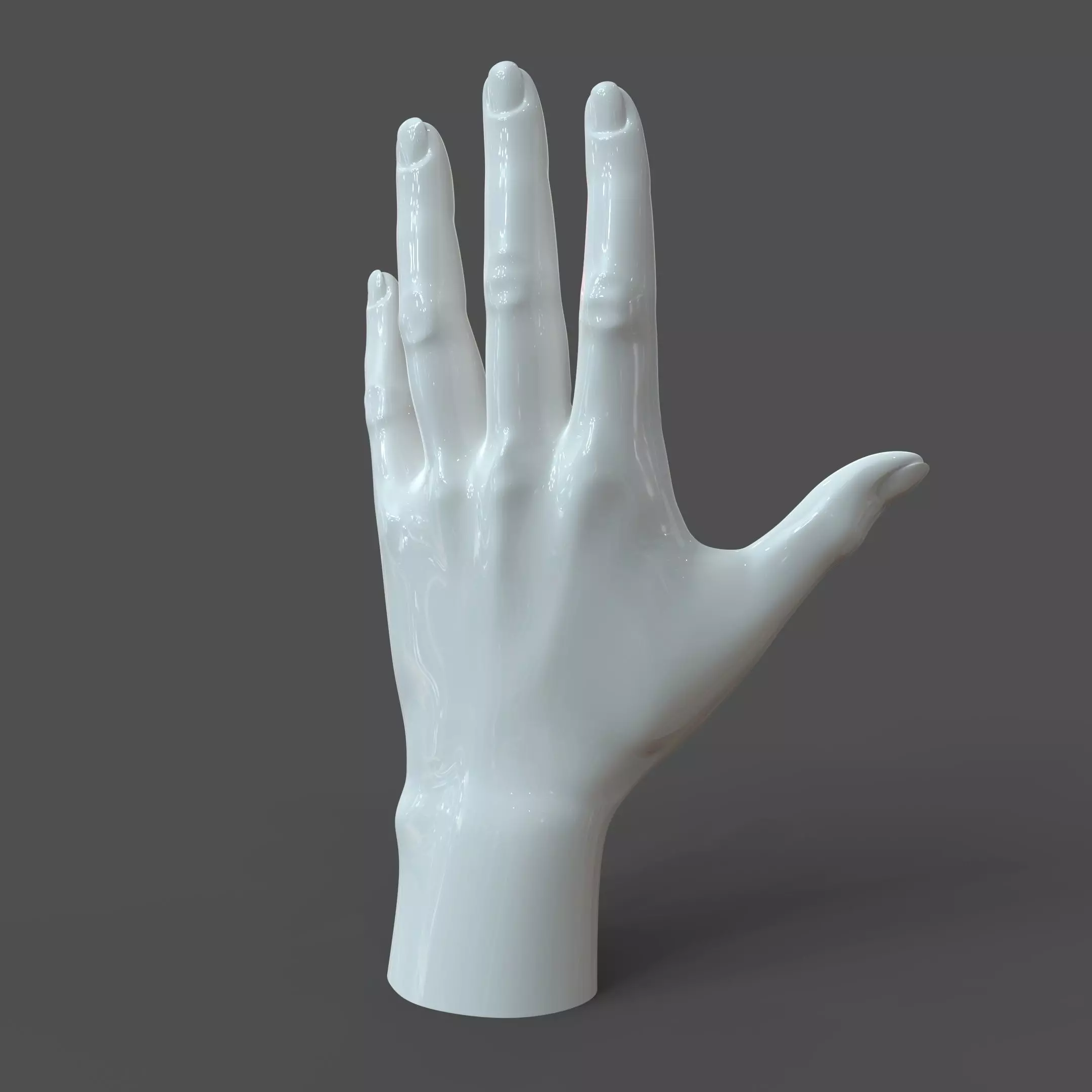 CAD-friendly Casual Woman Hand Model F1P1D0V1hand 3D model_0
