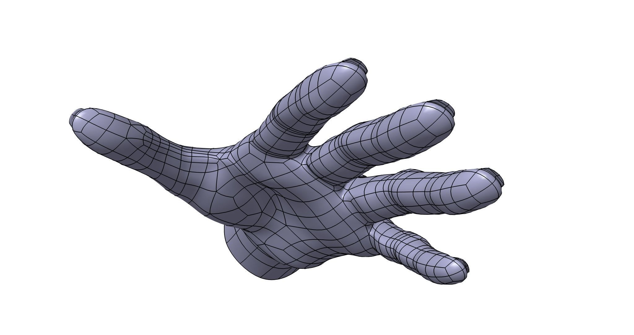 CAD-friendly Casual Woman Hand Model F1P1D0V1hand 3D model_7