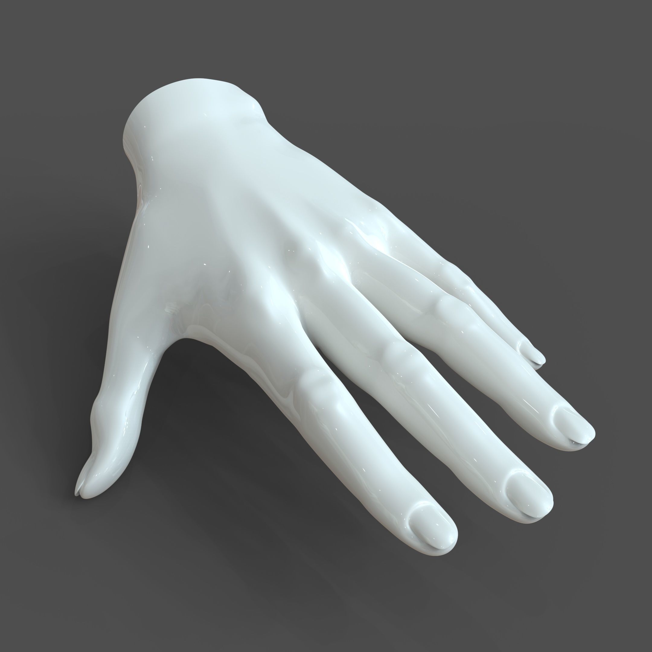 CAD-friendly Casual Woman Hand Model F1P1D0V1hand 3D model_17