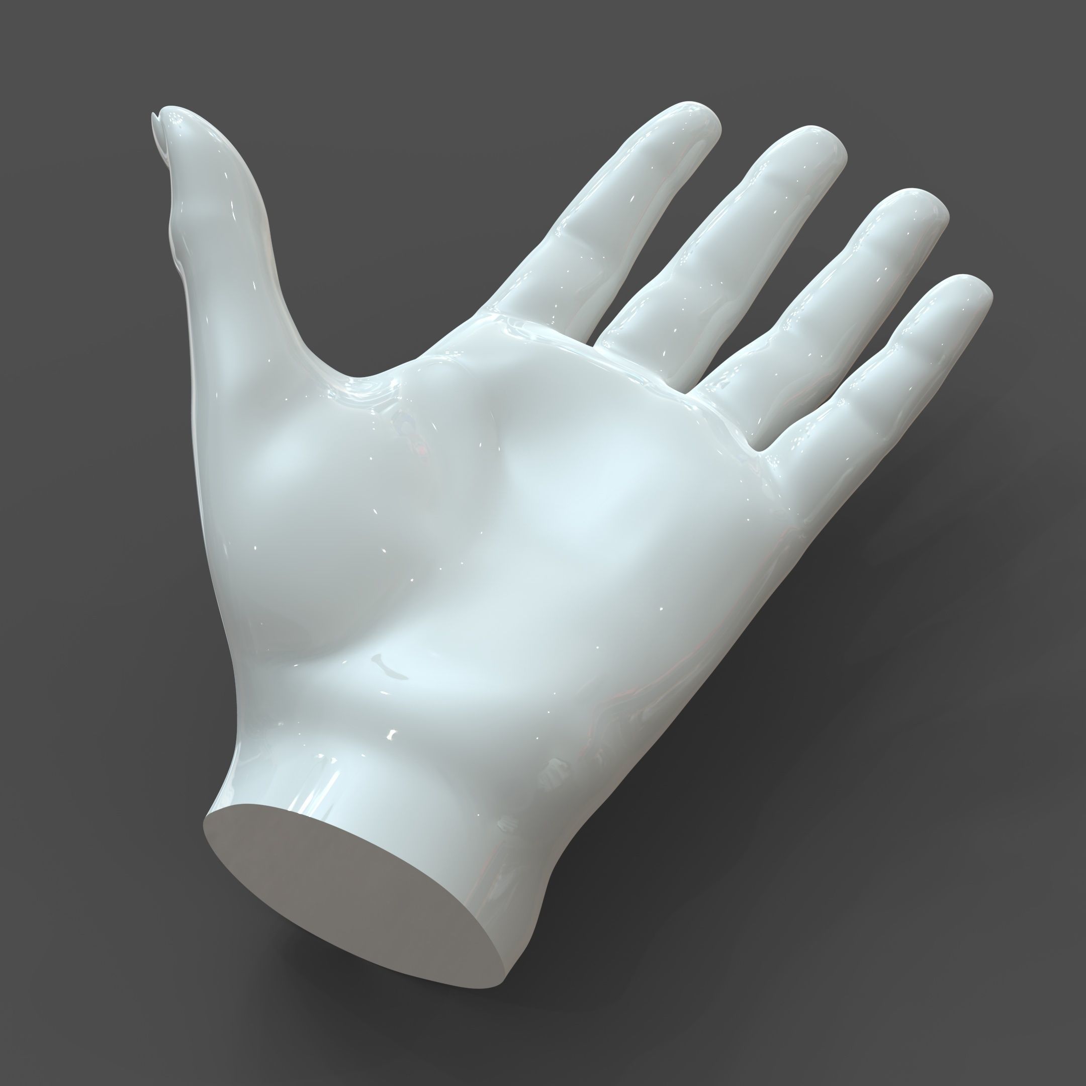 CAD-friendly Casual Woman Hand Model F1P1D0V1hand 3D model_15
