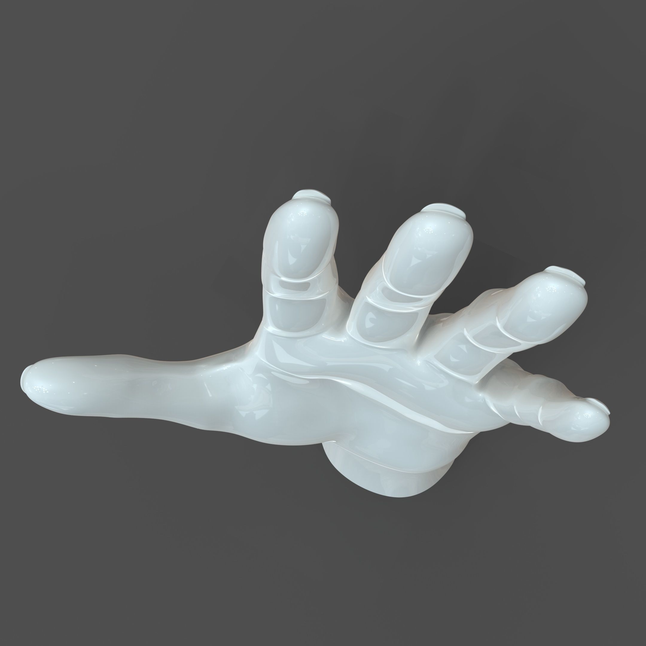CAD-friendly Casual Woman Hand Model F1P1D0V1hand 3D model_4