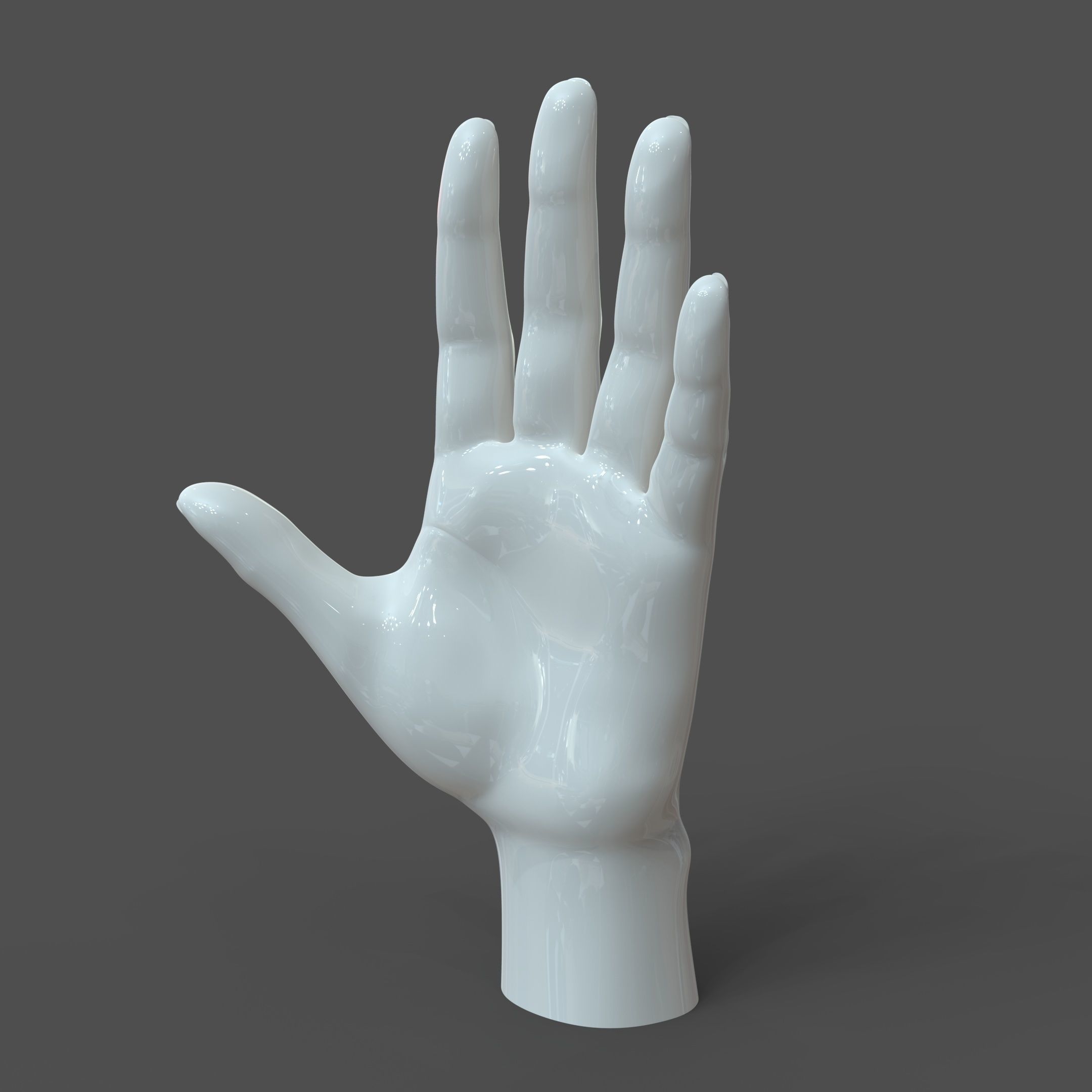 CAD-friendly Casual Woman Hand Model F1P1D0V1hand 3D model_3
