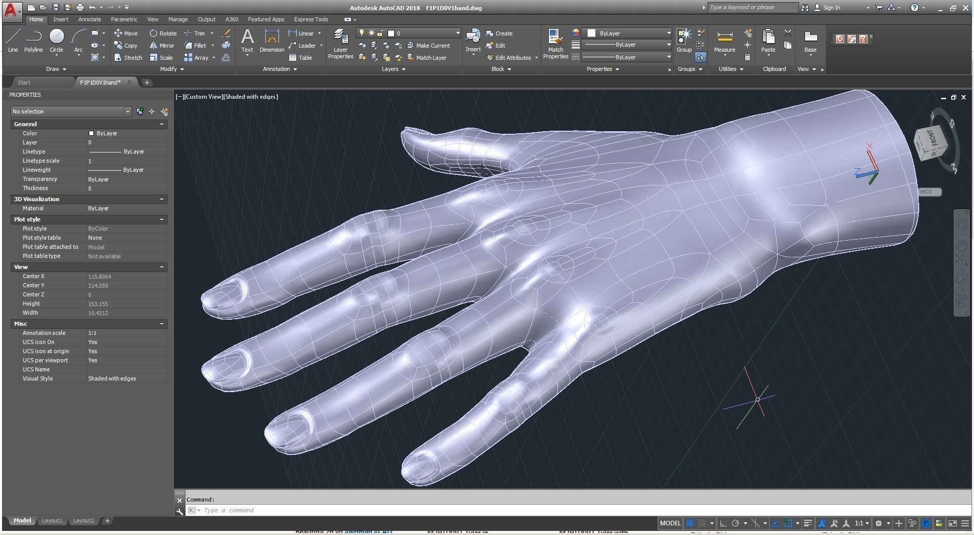 CAD-friendly Casual Woman Hand Model F1P1D0V1hand 3D model_18