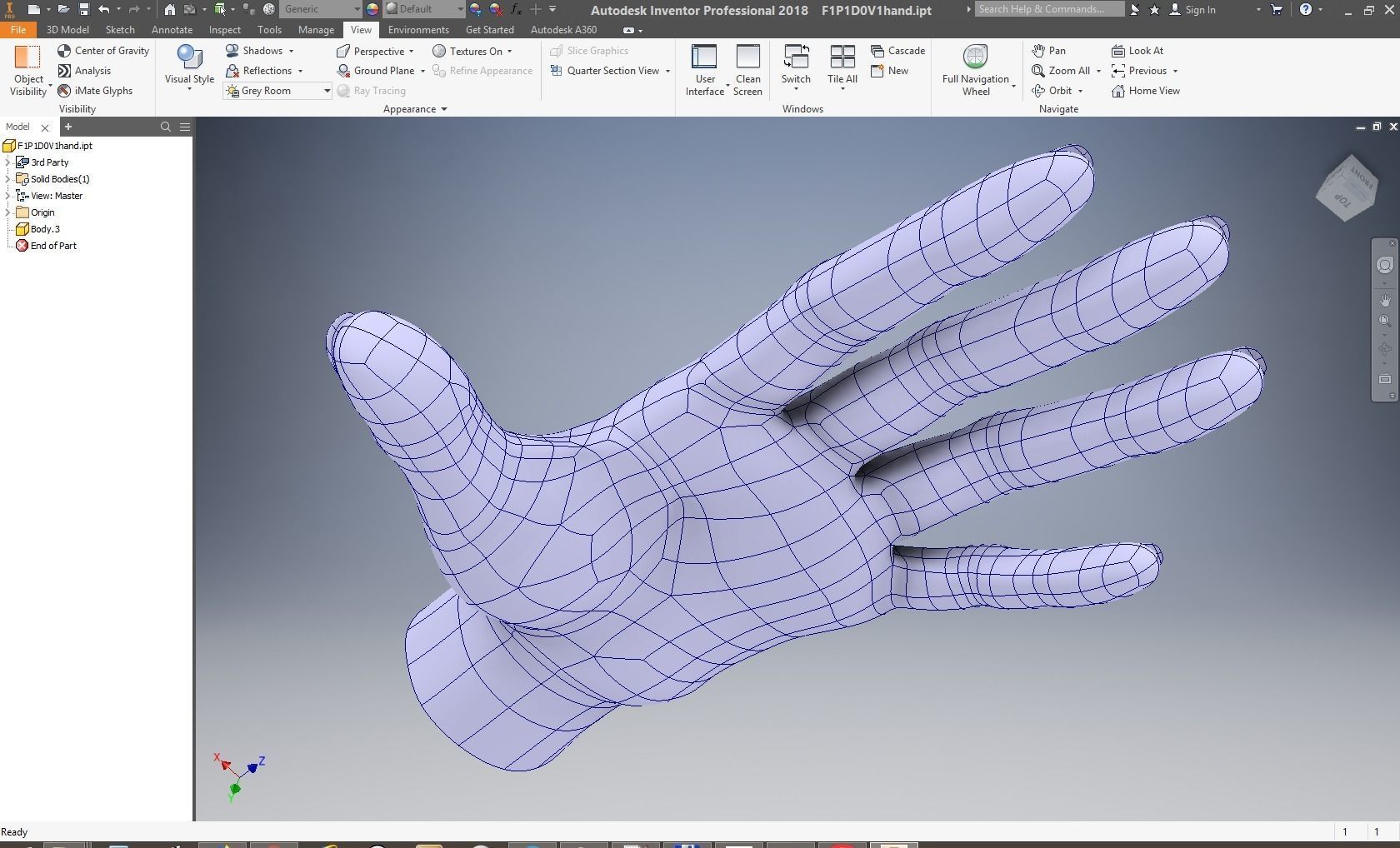 CAD-friendly Casual Woman Hand Model F1P1D0V1hand 3D model_13