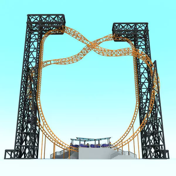Vertical Roller Coaster 3D model