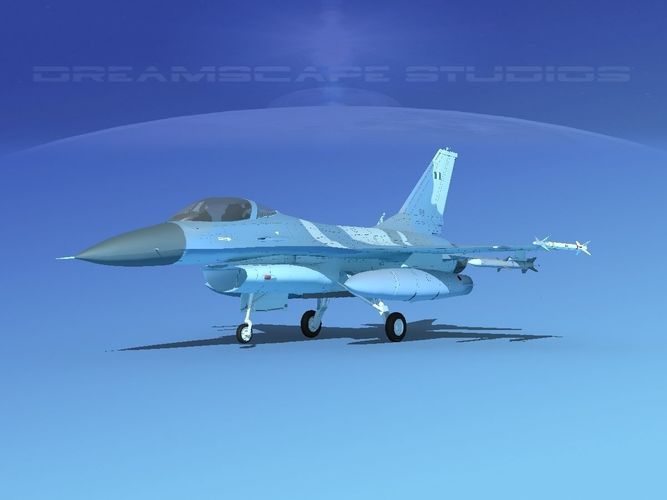 Gen Dyn F-16A Falcon V30 Greece 3D model