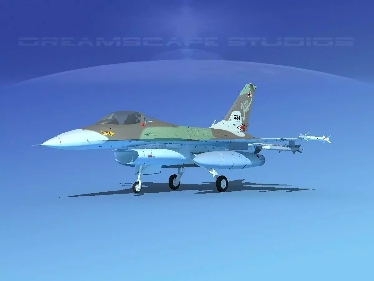 Gen Dyn F-16A Falcon V33 Israel 3D model