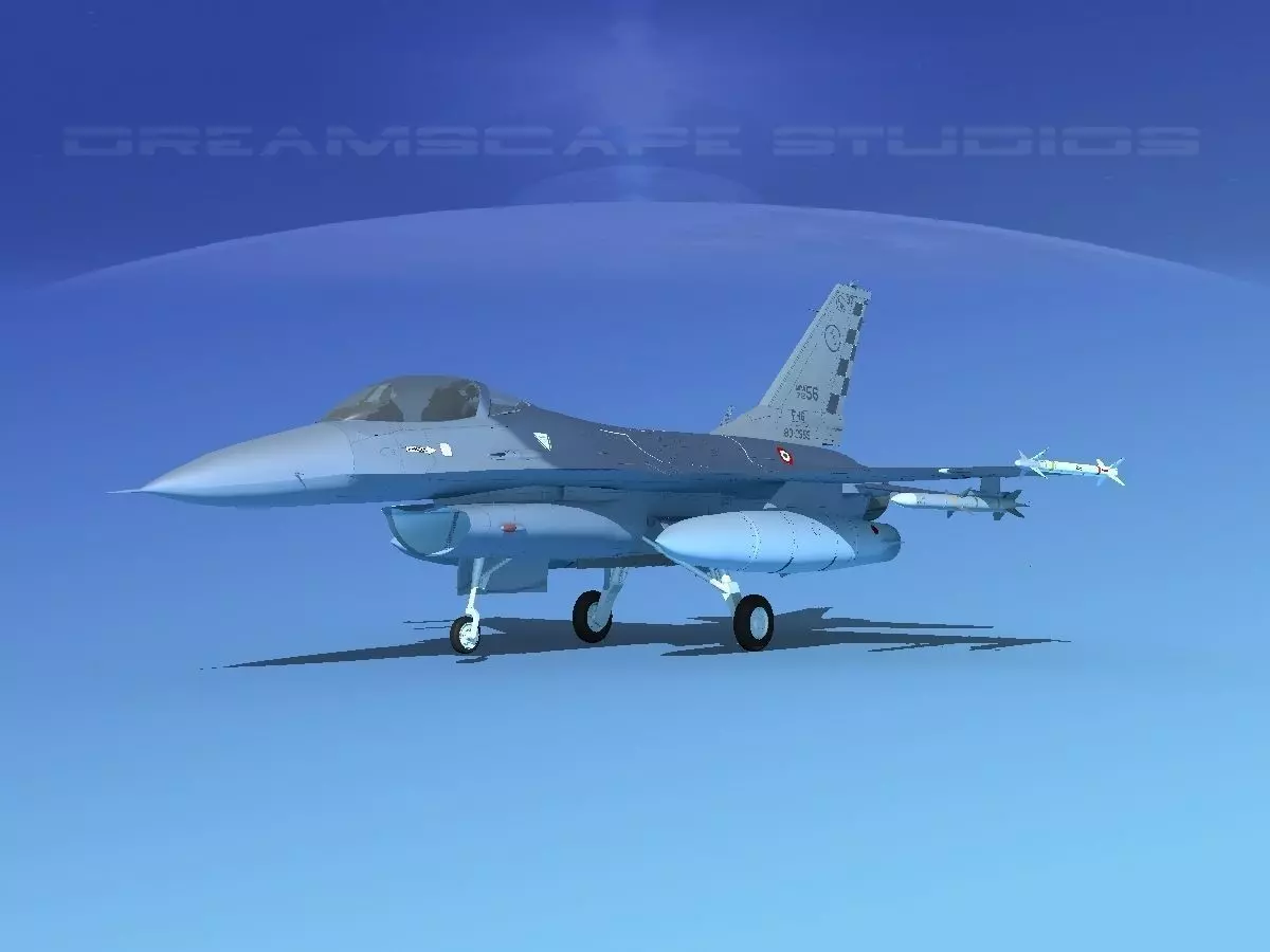 Gen Dyn F-16A Falcon V34 Italy 3D model
