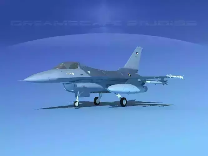 Gen Dyn F-16A Falcon Jordan 3D model