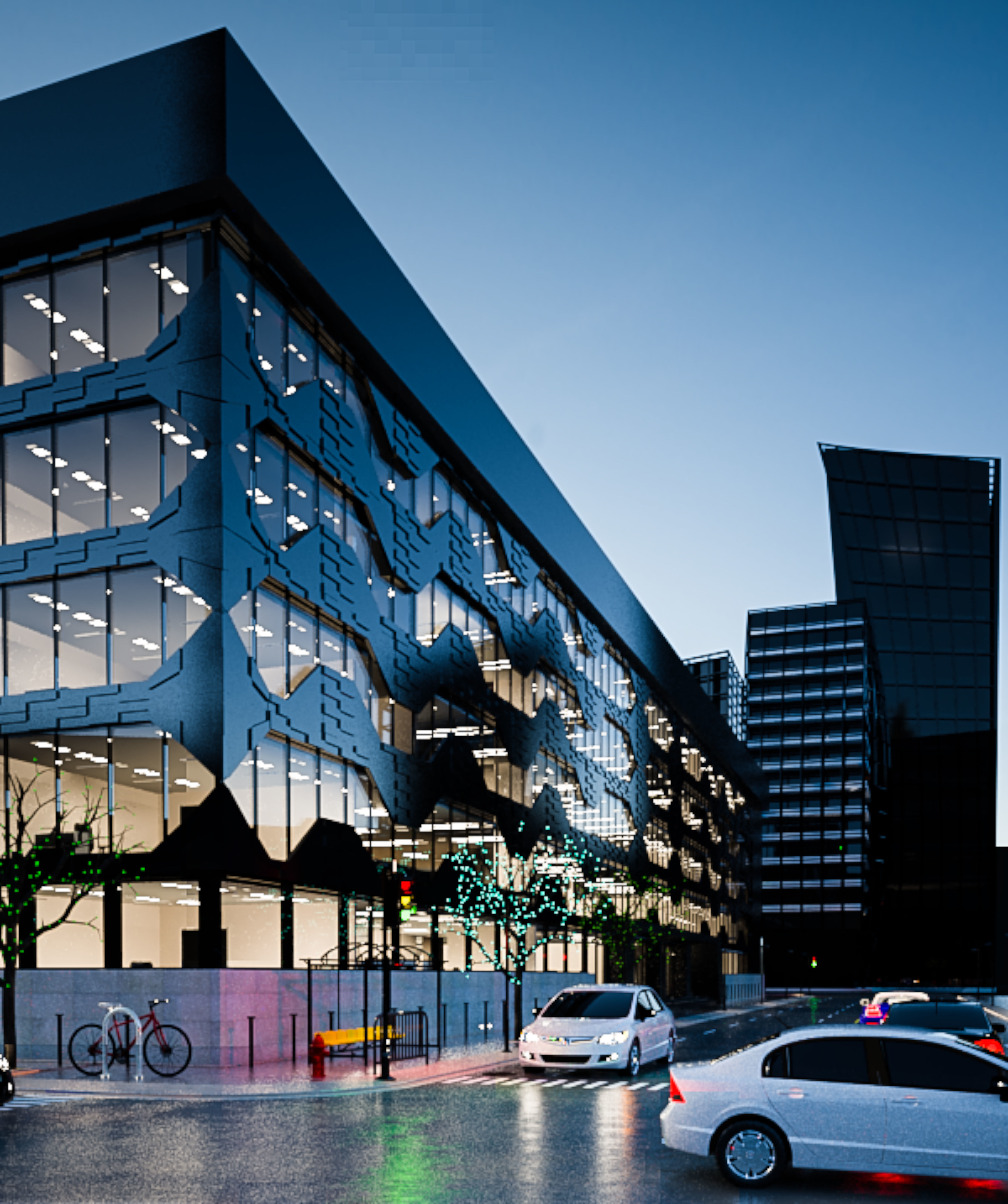 Modern Commercial office 3D model_3