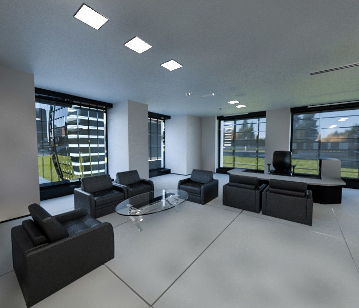 Modern Commercial office 3D model_7