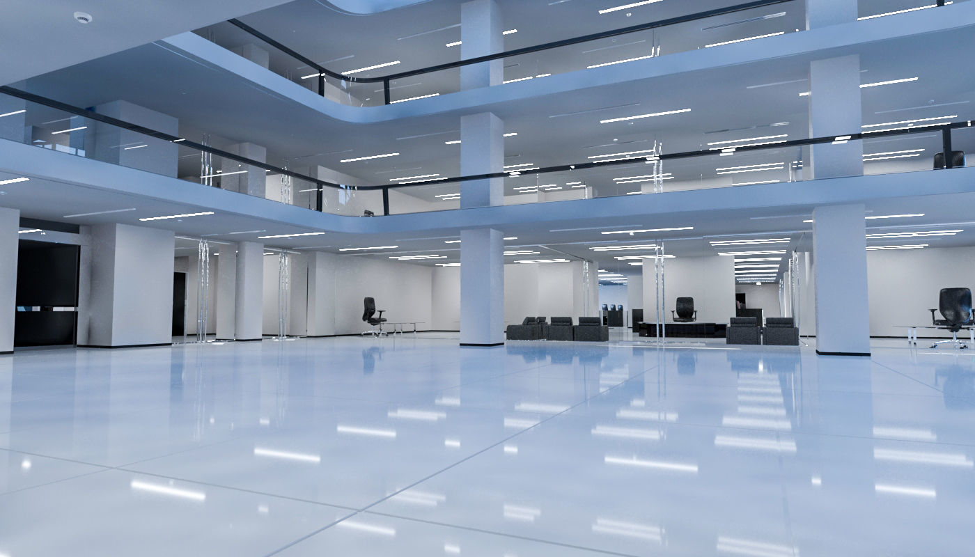 Modern Commercial office 3D model_5