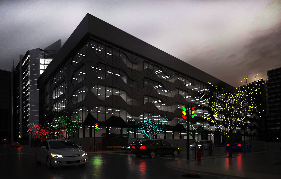 Modern Commercial office 3D model_2