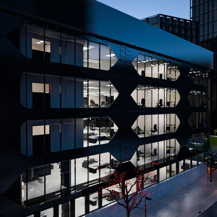 Modern Commercial office 3D model_11