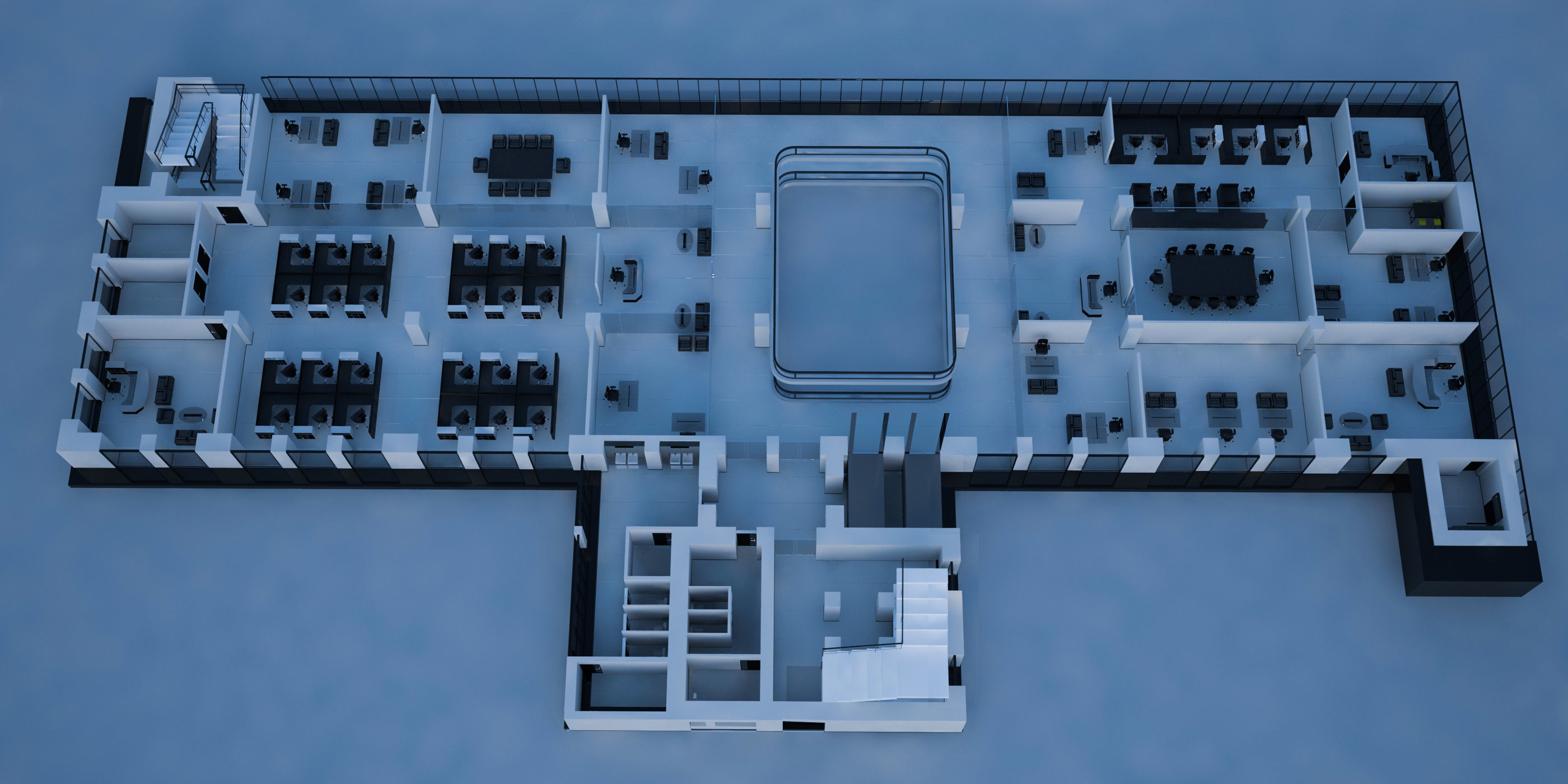 Modern Commercial office 3D model_13