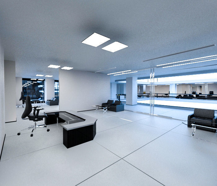 Modern Commercial office 3D model_8