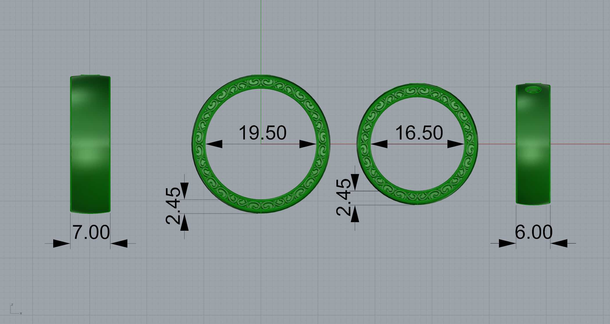 Engagement Rings and Diamond Wedding Rings 3D print model_3