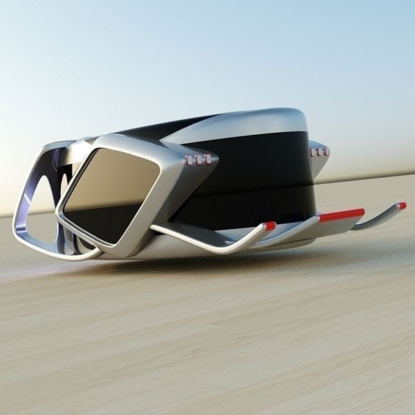 HoverBug futuristic vehicle 3D model_1