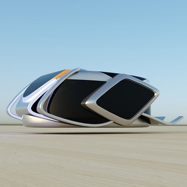 HoverBug futuristic vehicle 3D model_3