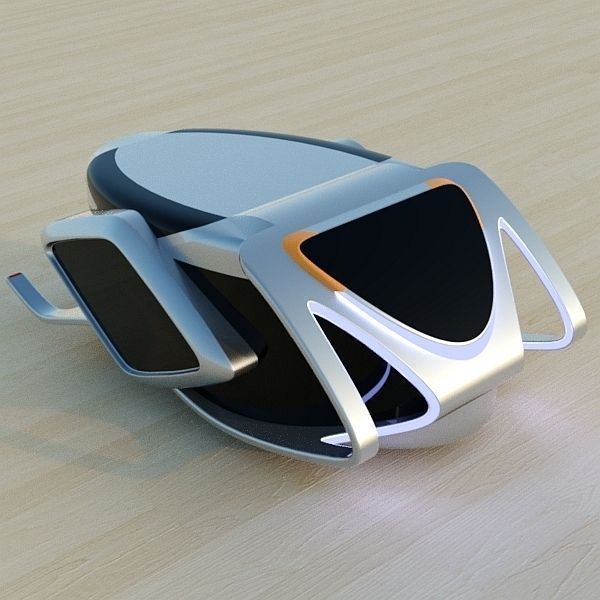 HoverBug futuristic vehicle 3D model_7