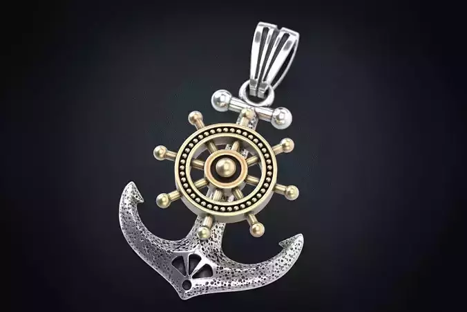 Stylish pendant in the form of an anchor 301