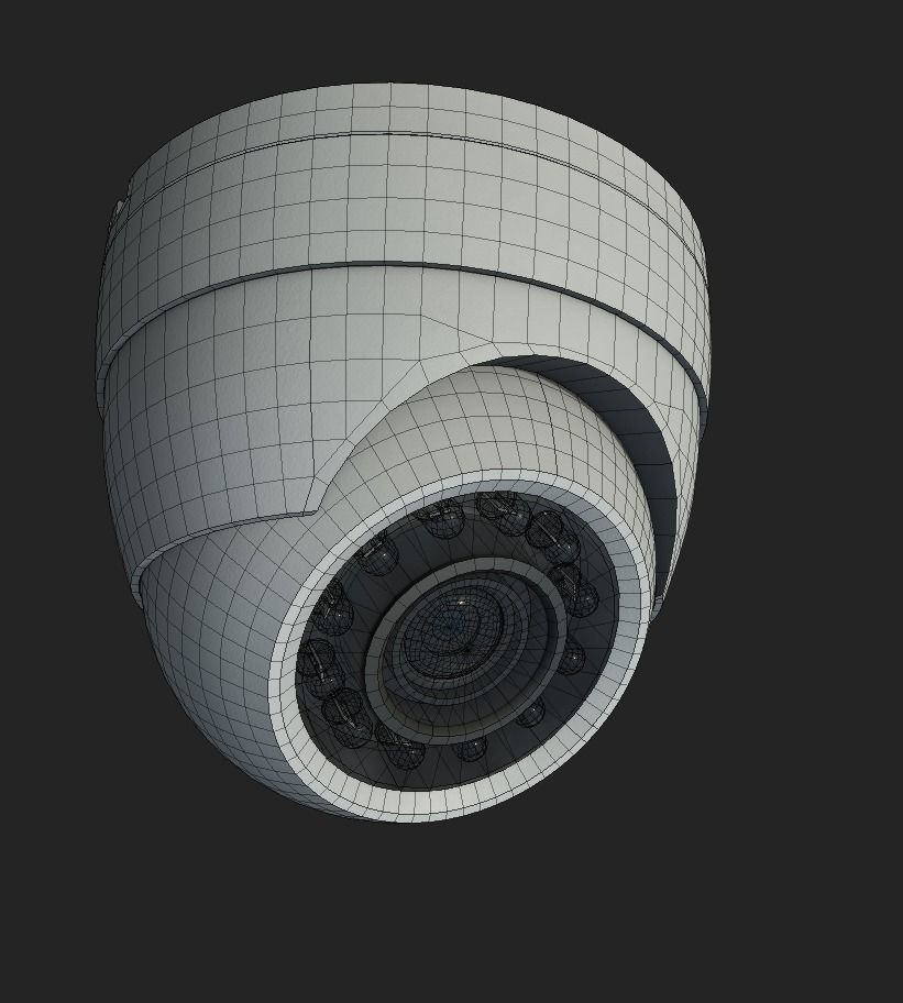 Security Camera - High and Low Poly versions 3D model_7