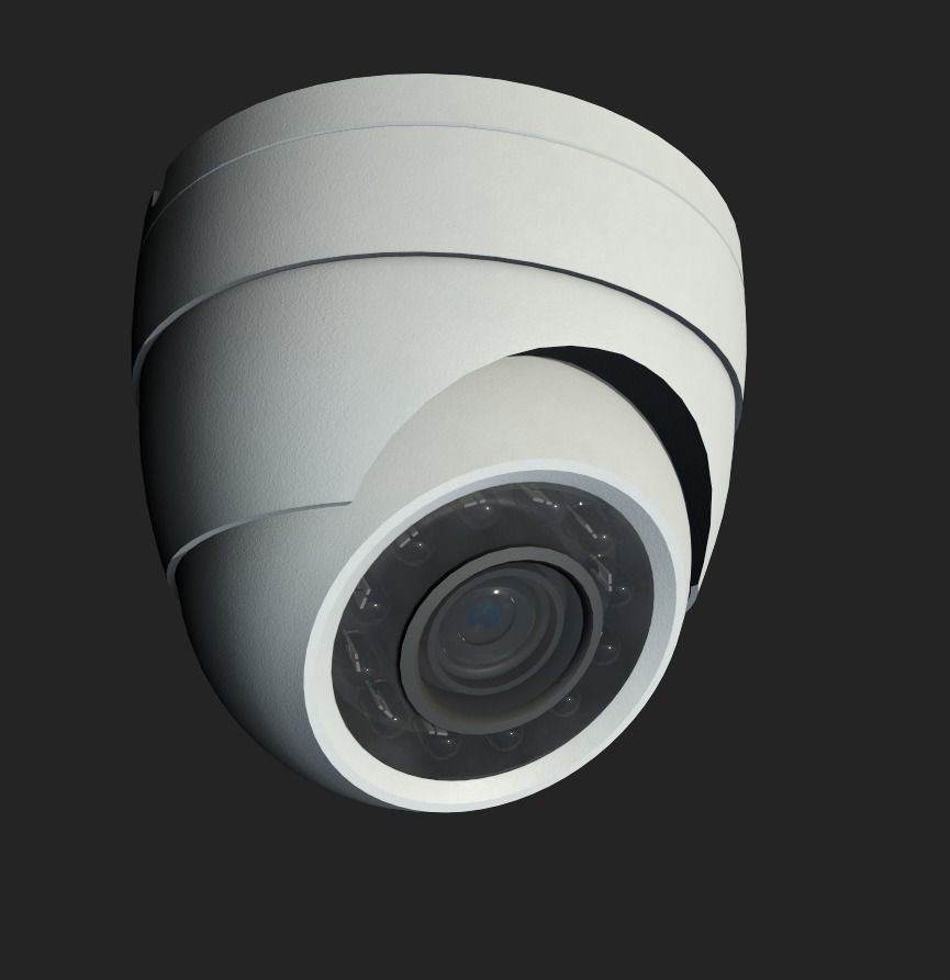 Security Camera - High and Low Poly versions 3D model_6