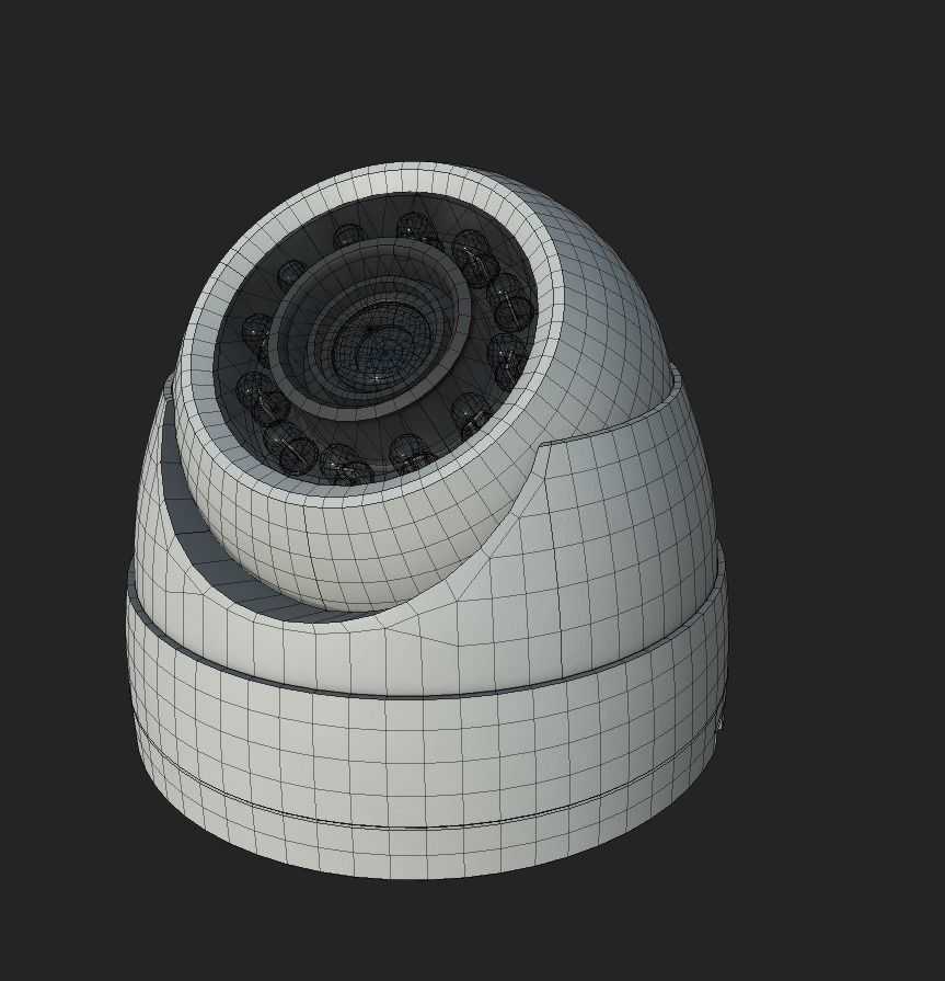 Security Camera - High and Low Poly versions 3D model_9